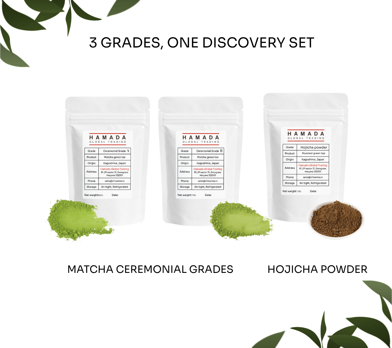 Ceremonial Matcha & Hojicha Powder Sample Set